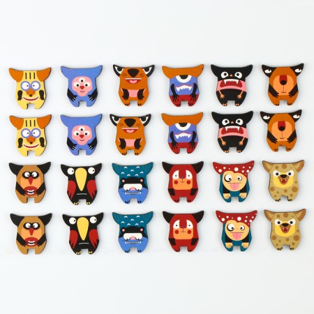 Game Table Memo Monster Far Far Land Wood (24 chips in a box)-2