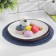 Serving napkins, D 35 cm, blue, jute