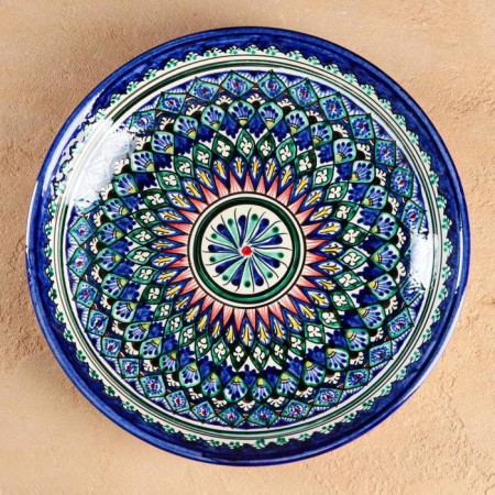 Largan Rishtan ceramics "Patterns", 25 cm, blue-1