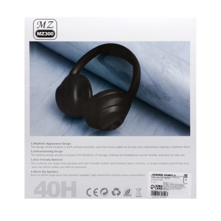 Headphones MZ300, wireless, full -size, microphone, BT 5.3, 400 mAh, black-11