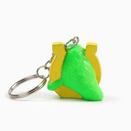 New Year's keychain for keys, voluminous "New Year: Snake with a hill" 3.2 x 8.5 cm-4