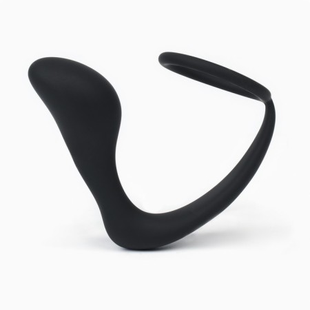 Anal plug with an erective ring, prostate stimulator, software, silicone, black-7