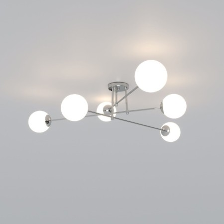 Ceiling Lamp EUROSVET NETZ 30181/6, E27, 6x60W, 1428x1428x400 mm, chromium color-3