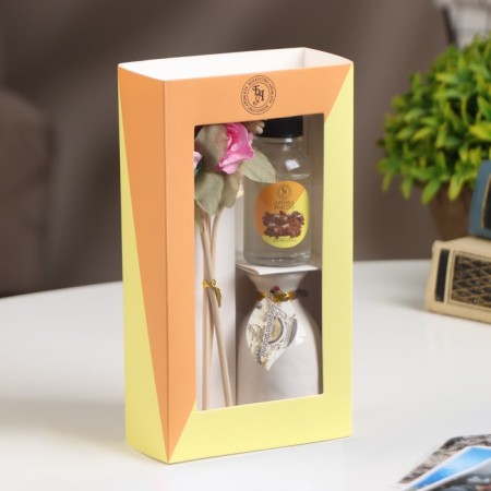 Gift set with a diffuser "Vase with a flower" chocolate, "wealth of aroma"-6