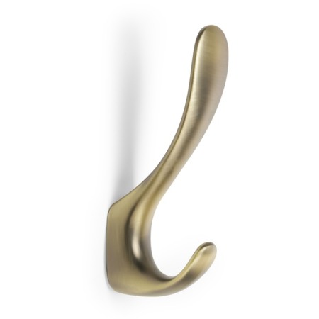 Furniture hook Cappio Note, two -rod, bronze