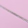 Chain with rhinestones, with holography, 2 rows, metal, glass, 4 mm, 4.5 ± 0.5 m, silver color