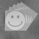 Reflective thermonacle "smile", d = 5 cm, 5 pcs, color gray