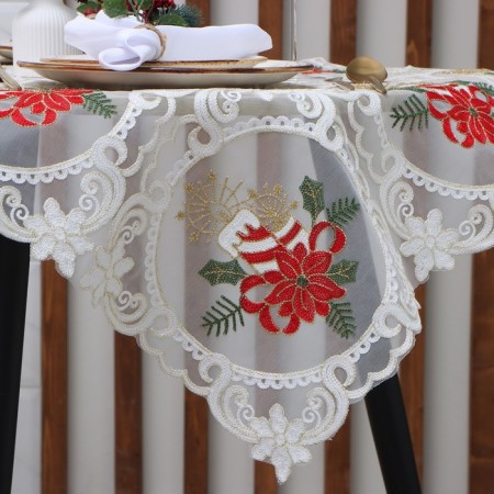 The tablecloth of Ethel "New Year" with embroidery, 85 x 85 ± 5 cm, p/e-2