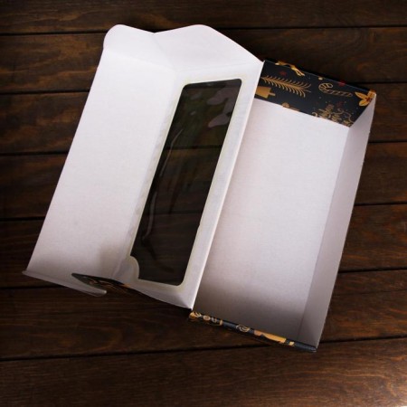 Self -charged box, with a window, "Christmas Night", 16 x 35 x 12 cm-3