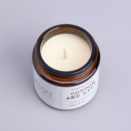 Aromatic candle in the jar "Cotton and Lilia", Envisor, 88 g-7