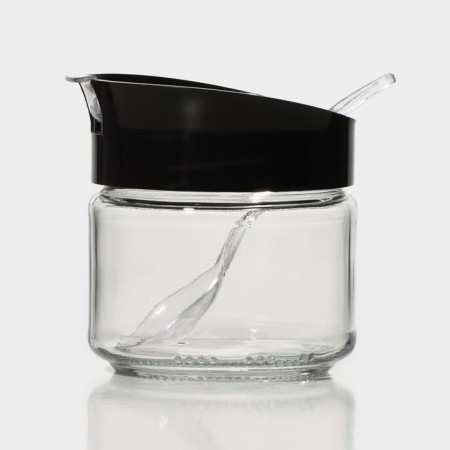 Glass Bank for bulk products with a spoon "Otto", 260 ml
