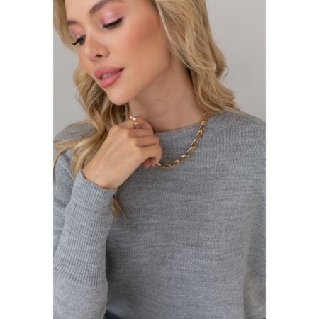 Female dress, size l, gray color-3