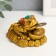 NECKE Bronze "Toad on coins with a bowl" 7 x 6 x 5 cm