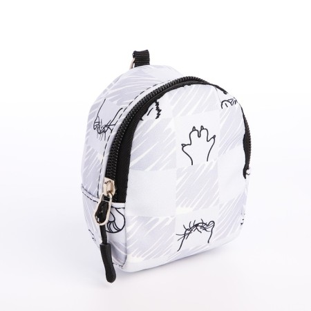 School backpack of textiles on a zipper, 4 pockets, color gray color-8
