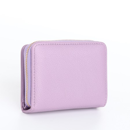 Women's wallet on the button, lilac color-1