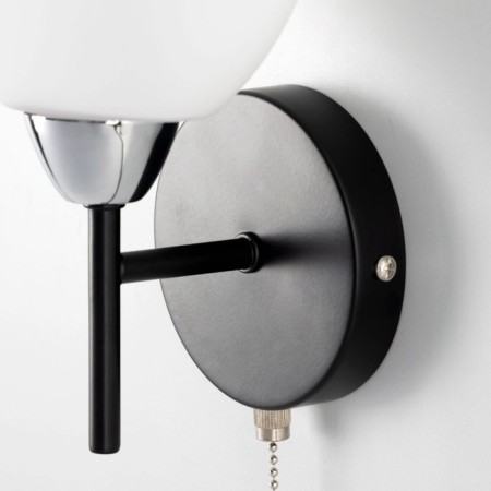 Sconces Citilux "Florida" CL148315, 15x23.5 cm, 1x60W, E14, Black Color Black-10