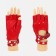 Mittens female, dimensionless, without insulation, red color