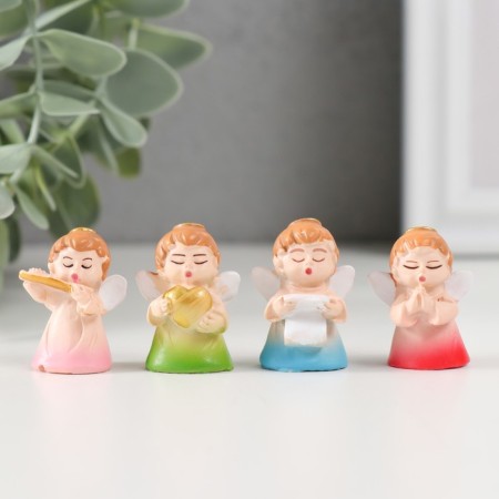 Polystone souvenir "Angel in color dress" mix 1.5x2x3 cm