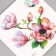 Tattoo on the body color "Blooming rosehip with a butterfly" 6x6 cm