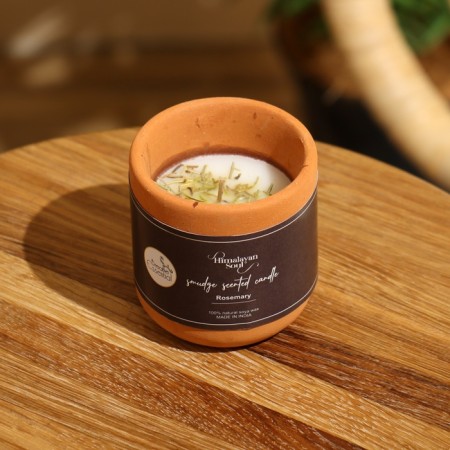 Aromatic candle in a jar of 70 g, soy wax, rosemary-1