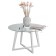 Gouring Rill table 445, 700x700x440, white/glass Transparent circle