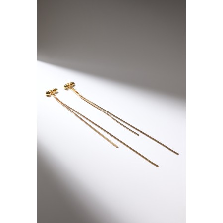 Earrings hanging "grace" flat threads, color gold, 15 cm-5