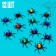 Spiders set 12 pieces, color mix