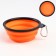 Silicone bowl, folding, 350 ml, 13 cm, orange