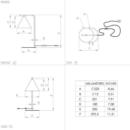 Narice 1x40W table lamp E27-2