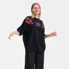 Women's T -shirt Streeter North Dakota, Black Color, size M