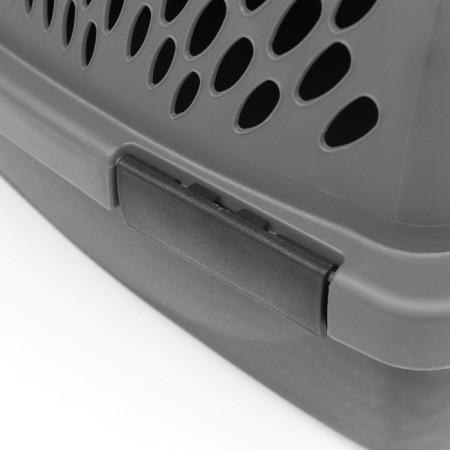 Carriage for animals with a plastic door, 40 x 32 x 26, gray-9