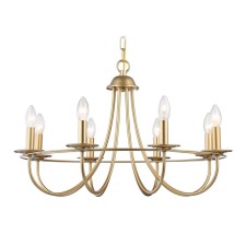 Suspended chandelier Ambrella TR9616/8 CGD, E14, 8x40W D690x770 mm, black