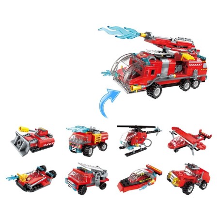 Designer "Firefighters. Transport ", 8 species, mix color, in a package