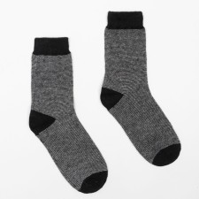 Male woolen socks, black color, size 39-43