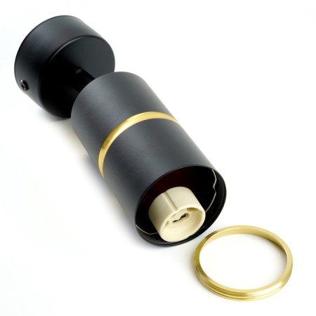 The lamp wall-flowing Feron ML1861, IP20, GU10, 35 W, 55x55x165 mm, black/gold color-4