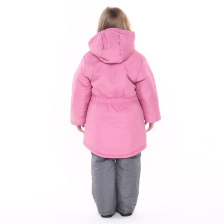 Winter set for girls, pink color, height 122-128 cm-3