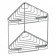 Corner-arc 2-tier sheet 20 cm chrome artwelle