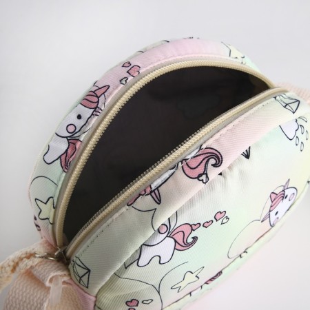 A backpack with a zipper, bag, cosmetic bag, pink color-10