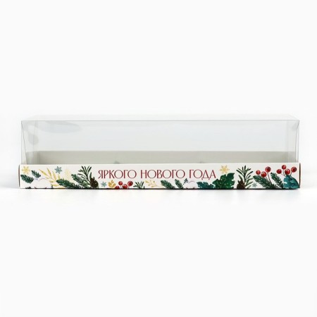 Box for Musser cakes "Bright New Year", 27 x 8.6 x 6.5 cm, New Year-3