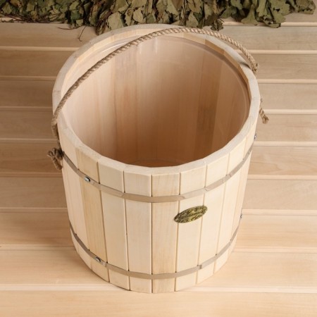 Bucket of linden, 18l, plastic insert, handle-Vervka, "Dobroparov"-7