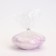 Candle "Complete" in a candlestick with faces of gypsum large, 10.5x3cm, marble with purple