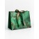 Gift laminated "marble", green with a bow, 25 x 20 x 12 cm