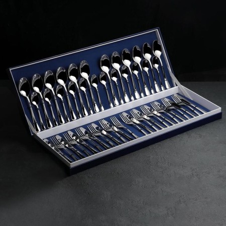 Set of Garde Garde cutlery (Nytva) Mondial, 48 items, 2.5 mm thick, decorative gearbox mix