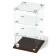 Desktop window, 2 shelves, 300 × 300 × 500, chipboard, glass color wenge