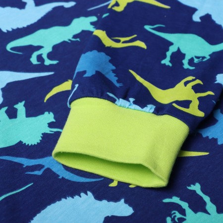Pajamas for boys, the color is dark blue/dino, height 128-2