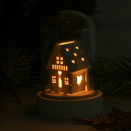 New Year's souvenir with the backlight "Winter House"-1