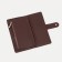 Women's wallet on the button, brown color