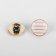 A set of buttons on the leg "stripes", d = 13 mm, 10 pcs, milk/gold color