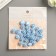 Decor for creativity plastic "Blue peonies", set of 30 pcs. 1x1 cm