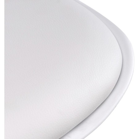 Soft Soft Metal/ABS-plastic stool/eco-leather, chrome/white 38x38x82 cm-7